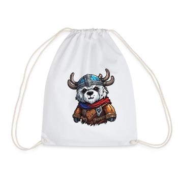 Ours en peluche / Peluche / Animal en peluche / Idée cadeau - Sac de sport léger - blanc - Devant