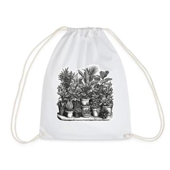 Houseplant / Potted Plant / Decoration / Pot - Drawstring Bag - white - Front