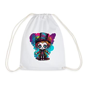 Poupée d’horreur / Halloween / Effrayant / Sombre - Sac de sport léger - blanc - Devant