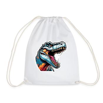 Dinosaurier / Tier / Urzeit / Reptil / Jungs - Turnbeutel - Weiß - Vorne