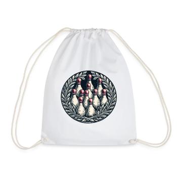 Bowling / Quilles / Bowling / Pin / Strike - Sac de sport léger - blanc - Devant