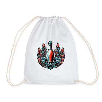 Bowling / Quilles / Bowling / Pin / Strike - Sac de sport léger - blanc - Devant
