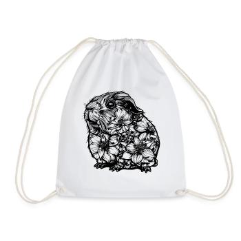 Fleurs Cochon d’Inde - Sac de sport léger - blanc - Devant