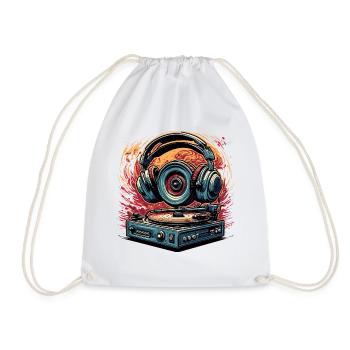 Casque / Audio / Musique / Son / Cool - Sac de sport léger - blanc - Devant