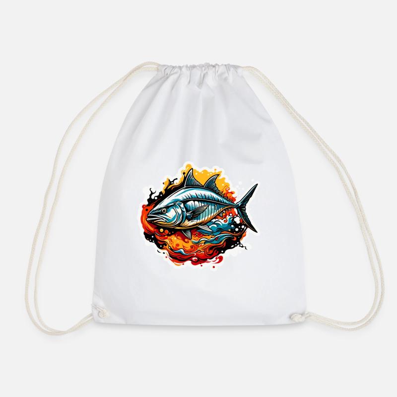 Fisch / Tier / Aquarium / Wasser / Teich / See - Turnbeutel - Weiß