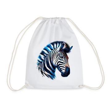 Zebra - Turnbeutel - Weiß - Vorne
