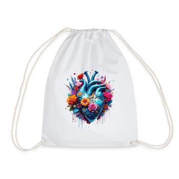 Heart / Mother's Day / Love / Holidays / Love - Drawstring Bag - white - Front