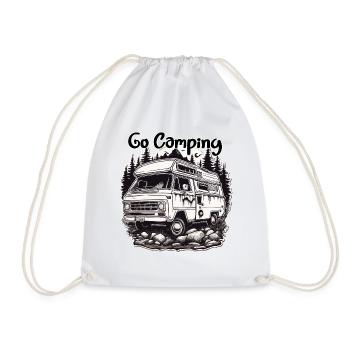 Camping-car / Camping-car / camping / Roadtrip / Voyage - Sac de sport léger - blanc - Devant