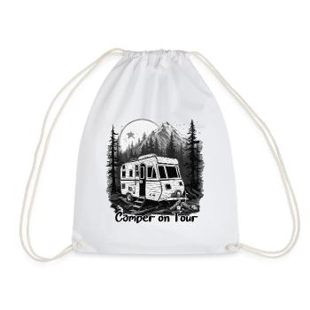 Camping-car / Camping-car / camping / Roadtrip / Voyage - Sac de sport léger - blanc - Devant