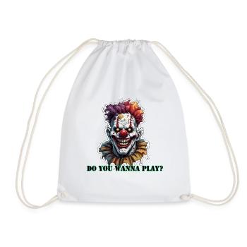Clown / Zirkus / Fasching / Karneval / verspielt - Turnbeutel - Weiß - Vorne