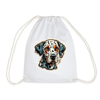 Dalmatien / Chien / Animal / Animal de compagnie / Aboiement - Sac de sport léger - blanc - Devant
