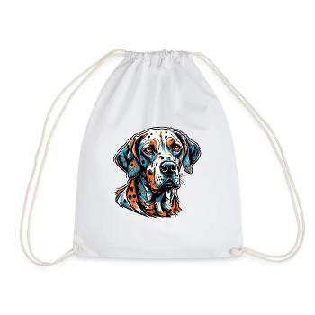 Dalmatien / Chien / Animal / Animal de compagnie / Aboiement - Sac de sport léger - blanc - Devant