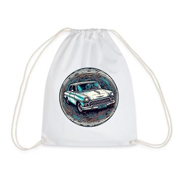 Voiture / Véhicule / Voiture de tourisme / Mobile / Ancienne / Conduite - Sac de sport léger - blanc - Devant