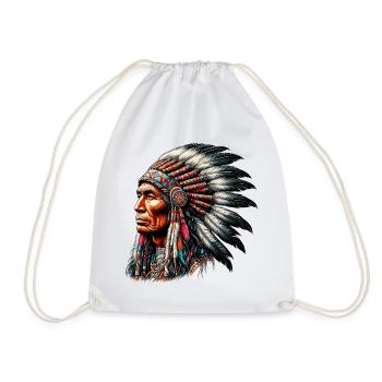 Amérindien Peau rouge d’Amérique - Sac de sport léger - blanc - Devant