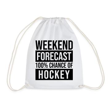 Hockey Hockey Hockey - Turnbeutel - Weiß - Vorne