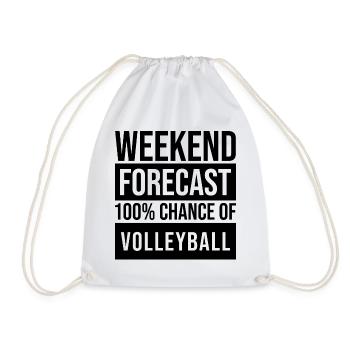 Volleyball Volleyball Volleyball - Drawstring Bag - white - Front