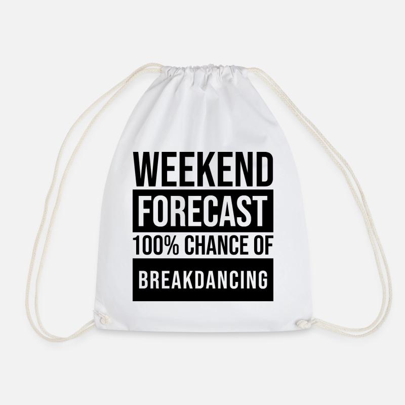 Break Dance - Drawstring Bag - white