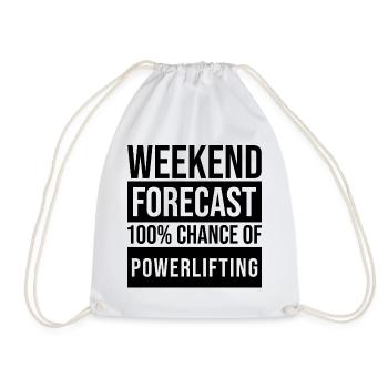 Powerlift - Drawstring Bag - white - Front