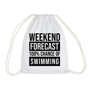 schwimmen - Turnbeutel - Weiß - Vorne