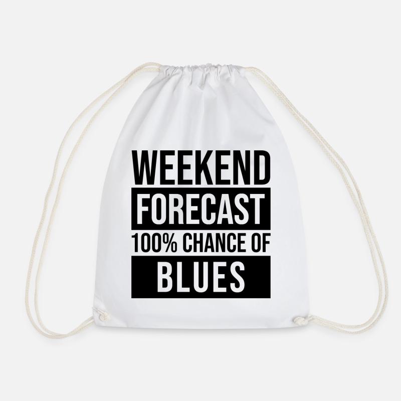 Blues - Drawstring Bag - white