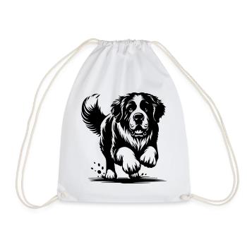 Saint Bernard - Drawstring Bag - white - Front