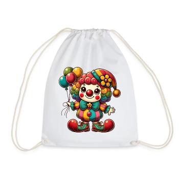 Cheerful colours: Your colourful clown for a good mood - Drawstring Bag - white - Front