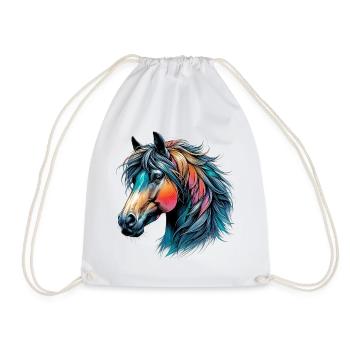 Cheval - Sac de sport léger - blanc - Devant