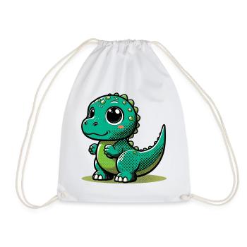 Dinosaur - Drawstring Bag - white - Front
