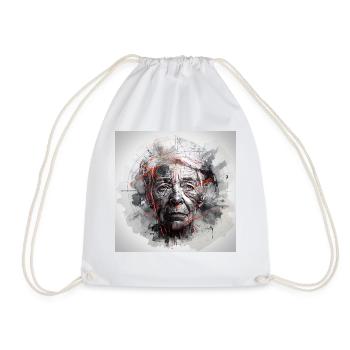 Art de la vieille femme - Sac de sport léger - blanc - Devant