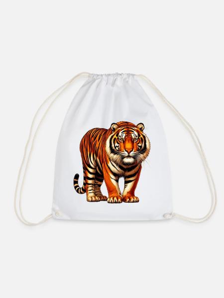 Tiger - Turnbeutel - Weiß