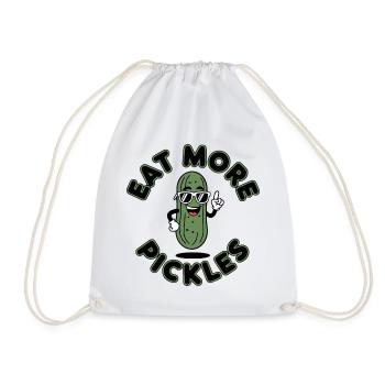 Eat More Cornichons Concombres Fun Chemise - Sac de sport léger - blanc - Devant