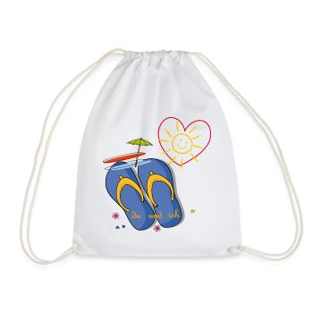 Holidays by the sea - Drawstring Bag - white - Front