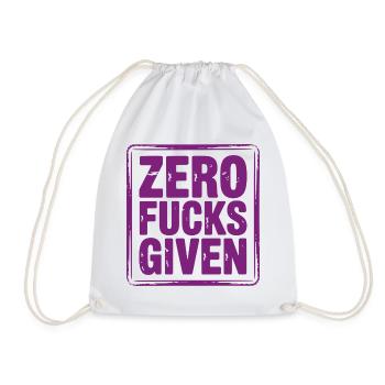Franchise with rebellious attitude in purple - Drawstring Bag - white - Front