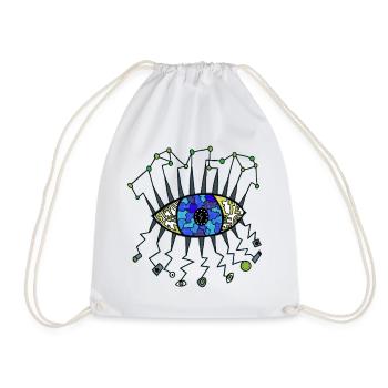 Spy eye - Drawstring Bag - white - Front
