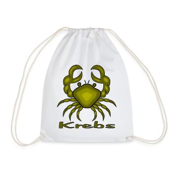 Signe du zodiaque Cancer en bleu - Sac de sport léger - blanc - Devant
