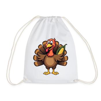 Thanksgiving Drôle Dinde de Thanksgiving - Sac de sport léger - blanc - Devant