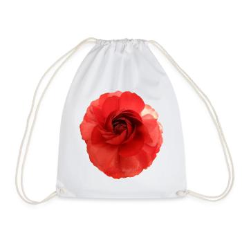 Roter Blütenzauber Camellia - Turnbeutel - Weiß - Vorne