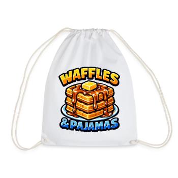 Waffeln und Pyjamas lieben Frühstückswaffeln - Turnbeutel - Weiß - Vorne