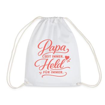 Papa Héros pour toujours – cadeau de la fête des pères - Sac de sport léger - blanc - Devant