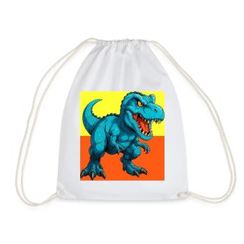 dinosaur - Drawstring Bag - white - Front