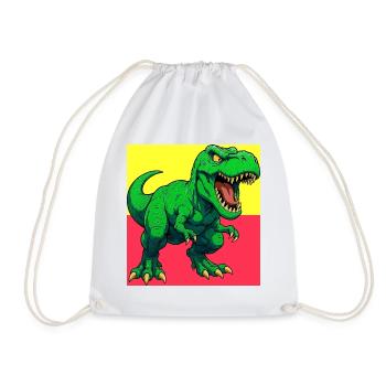 Dinosaurier - Turnbeutel - Weiß - Vorne