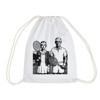 Art du tennis, tennis américain, chemise, sweat à capuche, sac - Sac de sport léger - blanc - Devant