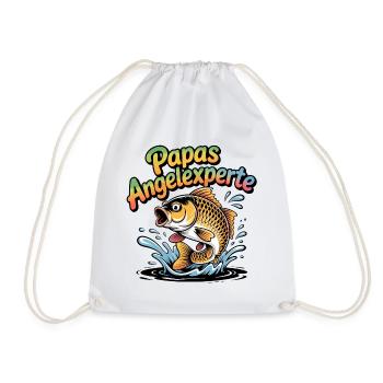 Papas Angelexperte - Turnbeutel - Weiß - Vorne