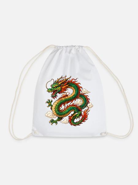 Drache China Mythos - Turnbeutel - Weiß