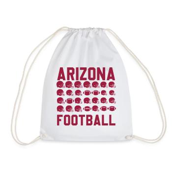 Arizona Football Design – Helme und Bälle - Turnbeutel - Weiß - Vorne