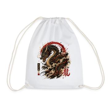 Drache – Japanese Dragon Tattoo Design - Turnbeutel - Weiß - Vorne
