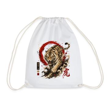 Tiger – Japanese Tattoo Streetwear Design - Turnbeutel - Weiß - Vorne