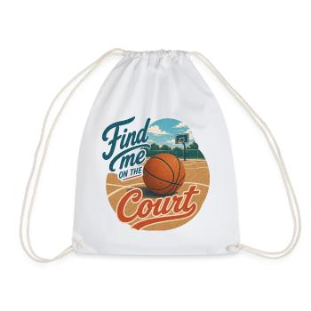 Find Me on the Court Basketball - Turnbeutel - Weiß - Vorne