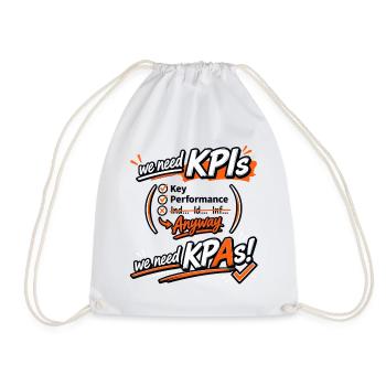 KPI Motivation graphique - Sac de sport léger - blanc - Devant