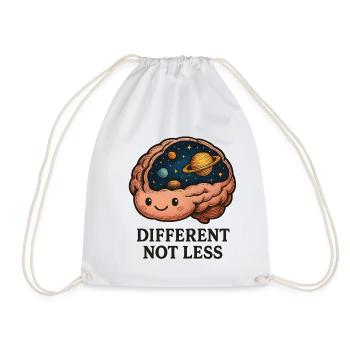 Cosmic brain space with planets - Drawstring Bag - white - Front